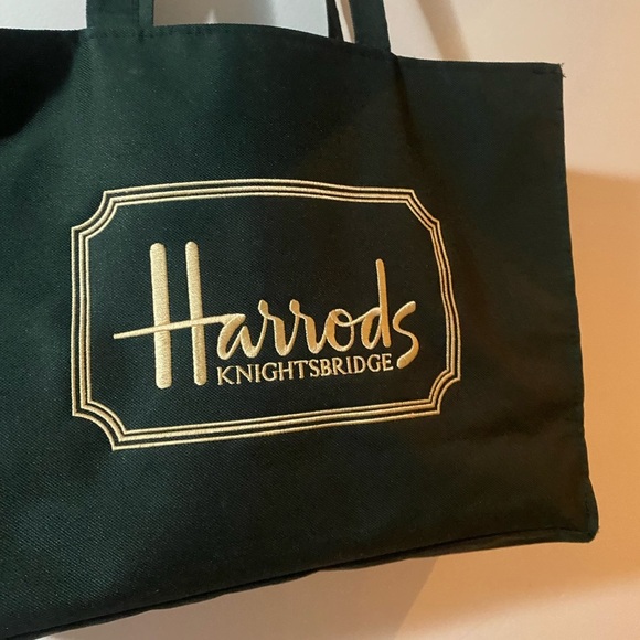 Green and Gold Harrods reusable tote - Picture 2 of 6
